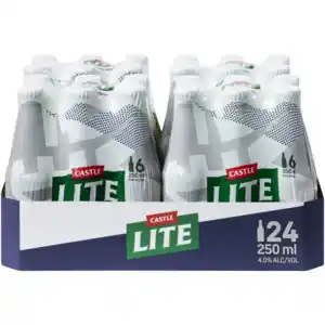 Shoprite Liquor Castle lite beer bottle 24 x 250ml offer