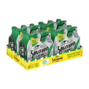 Shoprite Liquor Savanna jean premium juniper flavoured cider bottles 24 x 330 ml offer