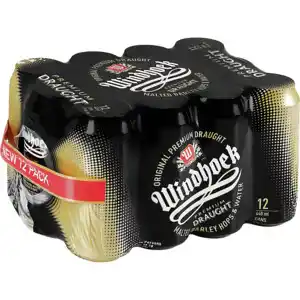 Shoprite Liquor Windhoek premium draught cans 12 x 440ml offer