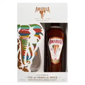 Shoprite Liquor Amarula vanilla spice with 2 complementary glasses 750ml offer