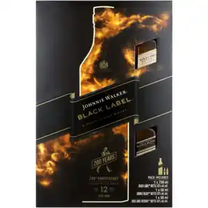 Shoprite Liquor Johnnie walker black label 12 year old blended scotch whisky 750ml gift set offer