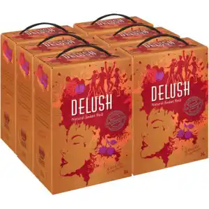 Shoprite Liquor Delush natural sweet red wine boxes 6 x 3l offer