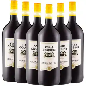 Shoprite Liquor Four cousins natural sweet red wine bottles 6 x 1.5l offer