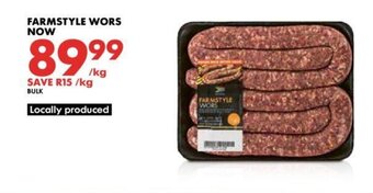 Woolworths Farmstyle Wors offer