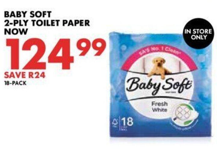 Baby Soft 2Ply Toilet Paper offer at Woolworths