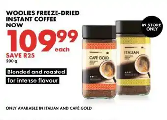 Woolworths Woolies Freeze-Dried Instant Coffee offer