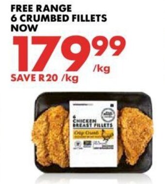 Woolworths Free Range 6 Crumbed Fillets offer