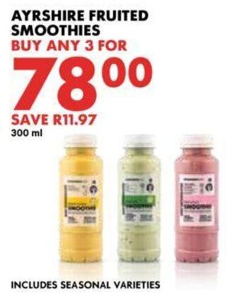 Woolworths Ayrshire Fruited Smoothies offer