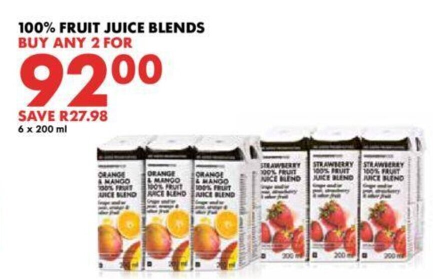 100 Fruit Juice Blends offer at Woolworths