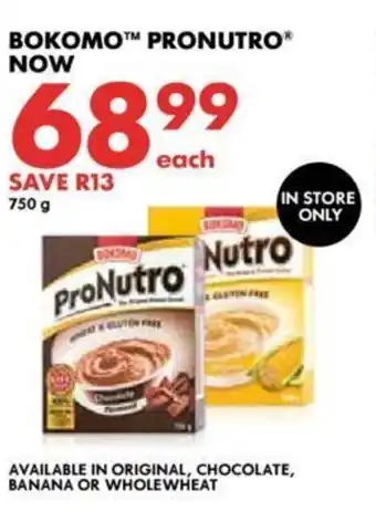 Woolworths Bokomo Pronutro offer