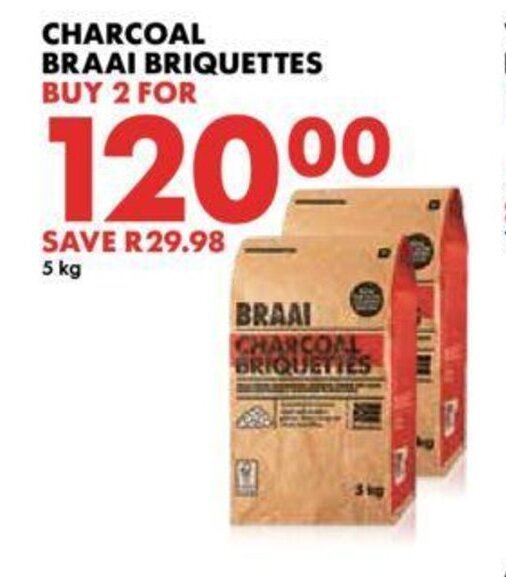 Charcoal Braai Briquettes offer at Woolworths