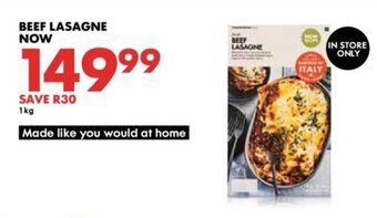 Woolworths Beef Lasagne offer