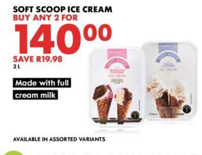 Soft Scoop Ice Cream offer at Woolworths