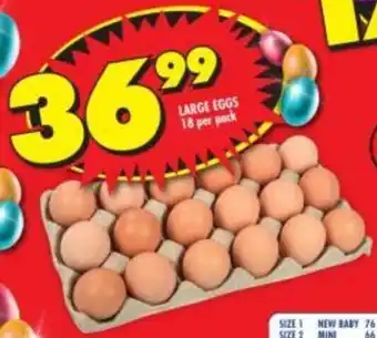 Shoprite Large Eggs 18 per pack offer