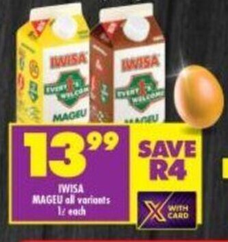 Shoprite Iwisa Mageu 1L each offer
