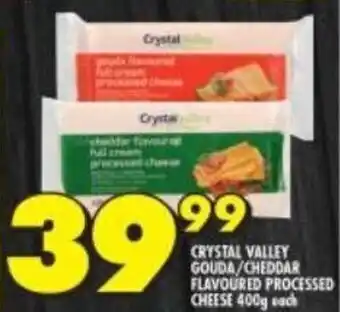 Shoprite Crystal Valley Gouda/Cheddar Flavoured Processed Cheese 400g offer