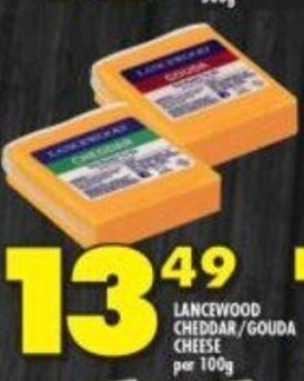 Shoprite Lancewood Cheddar/Gouda Cheese per 100g offer