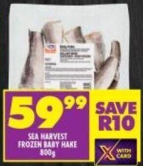 Shoprite Sea Harvest Frozen Baby Hake 800g offer