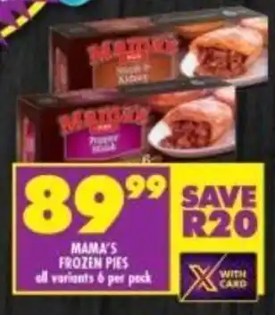 Shoprite Mama's Frozen Pies offer