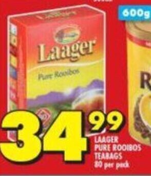 Shoprite Laager Pure Rooibos Teabags offer