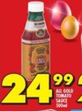 Shoprite All Gold Tomato Sauce 500ml offer