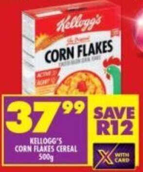 Shoprite Kellogg's Corn Flakes Cereal 500g offer
