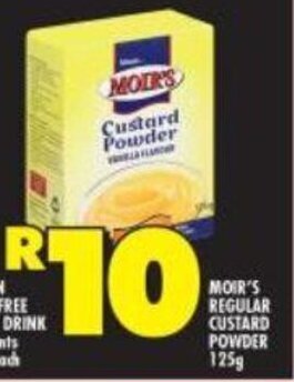 Shoprite Moir's Regular Custard Powder 125g offer