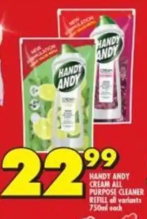 Shoprite Handy Andy Cream all Purpose Cleaner 750ml each offer