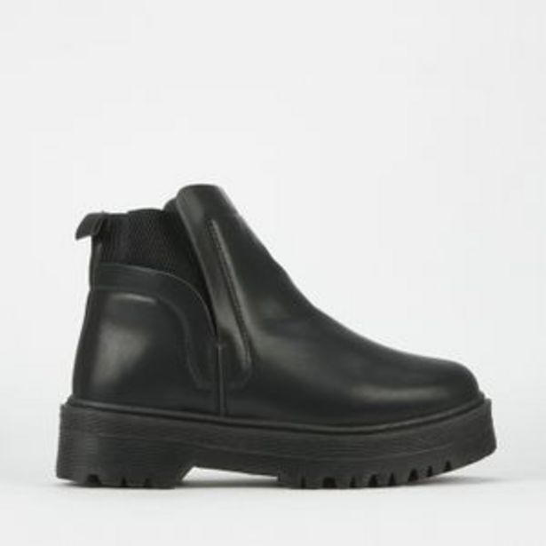 Utopia qupid chunky platform ankle boots black offer at Zando