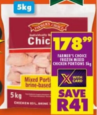 Shoprite Farmer's Choice Frozen Mixed Chicken Portions 5kg offer