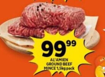 Shoprite Al'Amien Ground Beef Mince 1,5kg pack offer