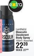 Dis-Chem Lentheric masculin deodorant body spray assorted-150ml offer