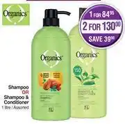 Dis-Chem Organics shampoo or shampoo & conditioner assorted-1l offer