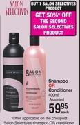 Dis-Chem Salon selectives shampoo or conditioner assorted-400ml each offer