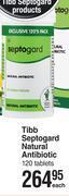 Dis-Chem Tibb septogard natural antibiotic 120 tablets-each offer
