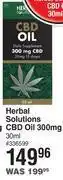 Dis-Chem Herbal solutions cbd oil 300mg-30ml offer