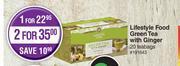 Dis-Chem Lifestyle food green tea with ginger 20 teabags-for 1 offer