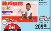 Dis-Chem Huggies jumbo pack gold pants-per pack offer
