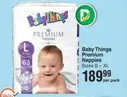 Dis-Chem Baby things premium nappies-per pack offer