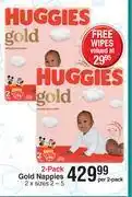 Dis-Chem Huggies 2 pack gold nappies-2 per pack offer