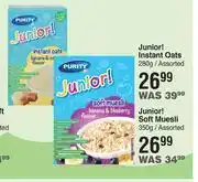 Dis-Chem Purity junior instant oats assorted-280g offer