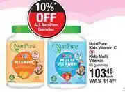 Dis-Chem Nutripure kids vitamin c or kids multi vitamin-60 gummies each offer