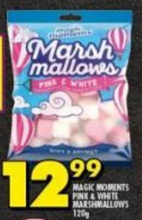 Shoprite Magic Moments Pink & White Marshmallows 120g offer