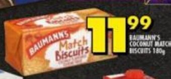 Baumann's Coconut Match Biscuits 180g