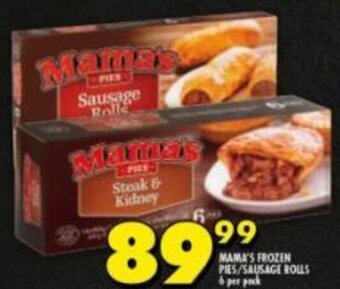 Shoprite Mama's Frozen Pies/Sausage Rolls 6 per pack offer