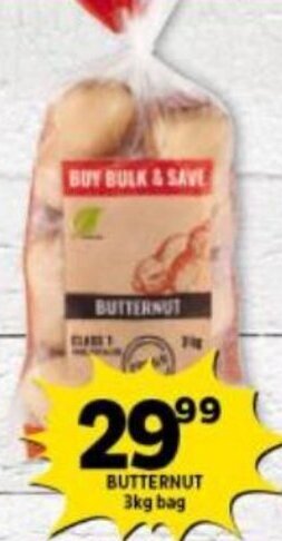 Shoprite Butternut 3kg bag offer