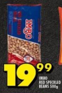 Shoprite Imbo Red Speckled Beans 500g offer