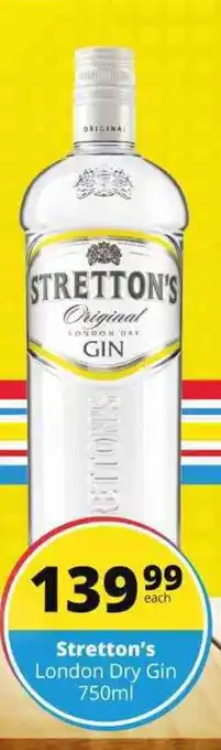 Liquor City Stretton's London Dry Gin 750ml offer