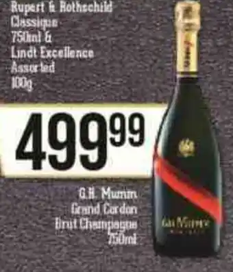 G.H Mumm Grand Cordon Brut Champagne 750ml