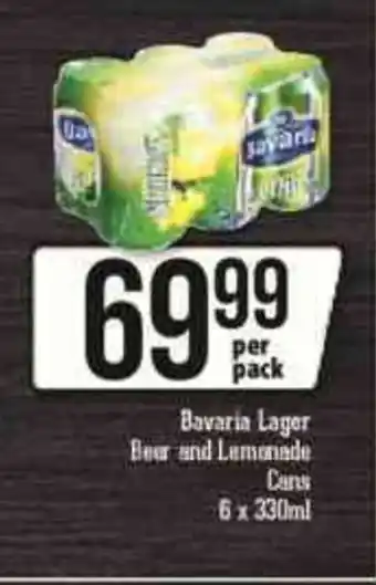 Bavaria Lager Beer and Lemonade Cans 6 x 330ml